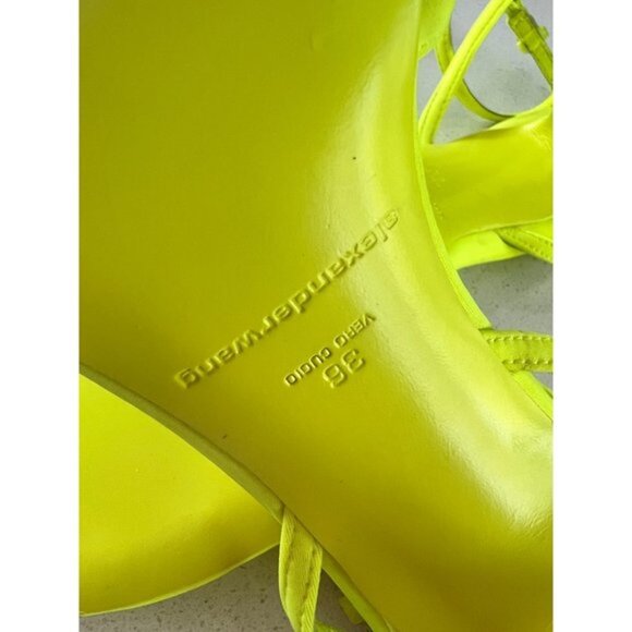 Alexander Wang Dahlia 85mm neon sandals Size 36 - Picture 7 of 9